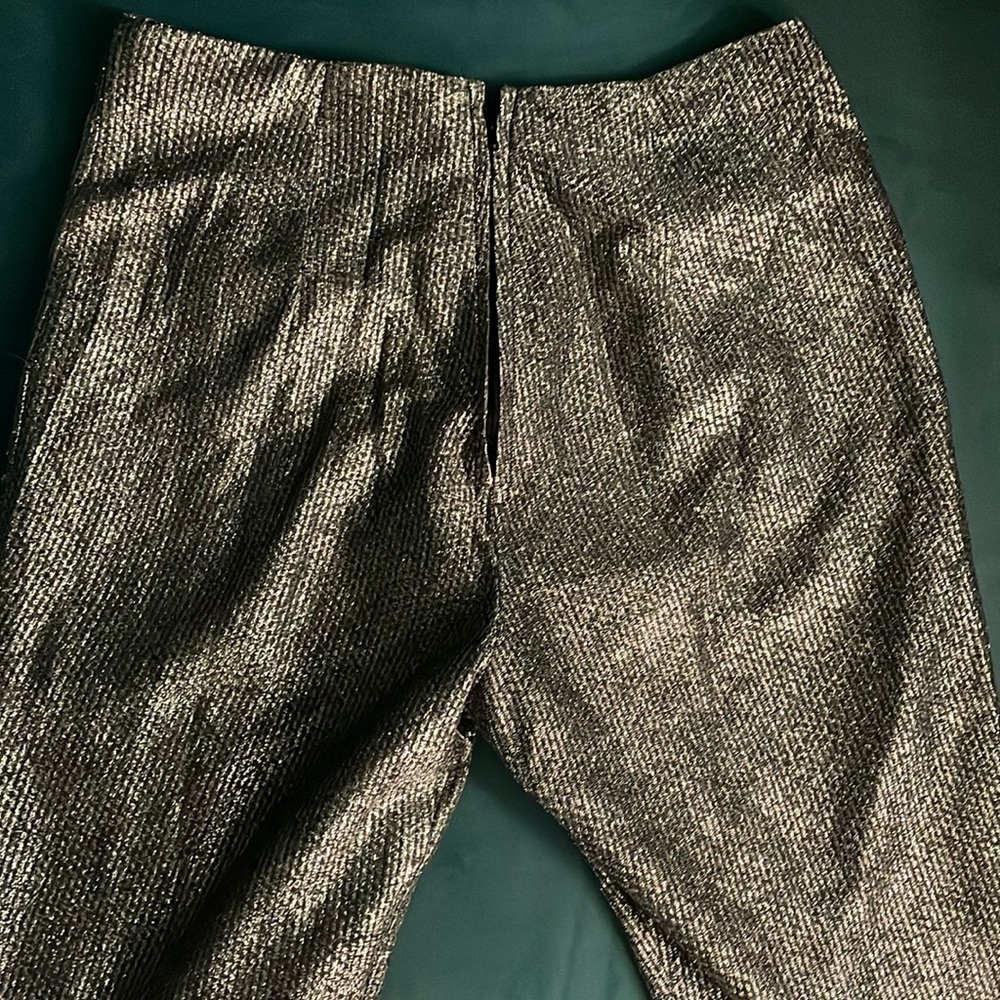 Metallic Holiday Straight Leg Pants